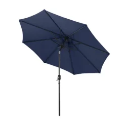 9' X 9' Outdoor Patio Market Umbrella With Push Button Tilt Crank - Captiva Designs -Furniture GUEST 75d7cc84 3ca0 412f 9994 5e35a5e180b8