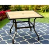 Outdoor Square Steel Dining Table - Brown - Captiva Designs -Furniture GUEST 775951e5 267c 468c 99d0 7dd19d2a44fc