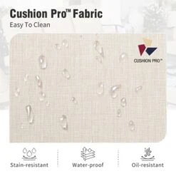 Captiva Designs 7pc Outdoor Taupe Wood-look Rectangle Steel Dining Table & Rattan Metal Arm Chairs -Furniture GUEST 77873fd7 7c17 4916 9d97 72f4117b8376 1