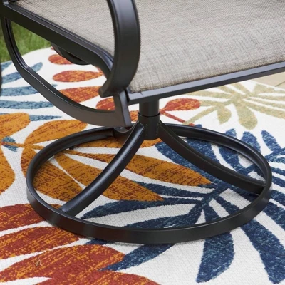 3pc Patio Dining Set With Small Square Table & 360 Swivel Padded Arm Chairs - Captiva Designs: Weather-Resistant Outdoor Furniture 11 3pc Patio Dining Set With Small Square Table & 360 Swivel Padded Arm Chairs - Captiva Designs: Weather-Resistant Outdoor Furniture - Image 9