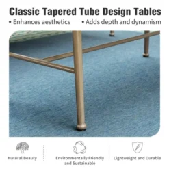 Captiva Designs 4PC Windsor Style Patio Outdoor Sofa Conversation Set With Armchairs For Deck Lawn Backyard -Furniture GUEST 790f96f6 0364 4eb4 bbcb 994edf3dc0cd