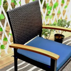 7pc Outdoor Dining Set With Rattan Stackable Chairs & Rectangle Acacia Wood Table - Captiva Designs 11 7pc Outdoor Dining Set With Rattan Stackable Chairs & Rectangle Acacia Wood Table - Captiva Designs -Furniture GUEST 79209575 2559 4268 9300 f76ed5f2192e