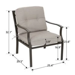 3pc Metal Conversation Set - Beige - Captiva Designs -Furniture GUEST 79fb1dd5 48f1 47bc 9124 92b996bed103