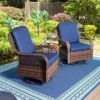 3pc Patio Conversation Set With Rocking Swivel Chairs & Table - Captiva Designs -Furniture GUEST 7b290a44 ff68 41a9 815e f6bf95089f08