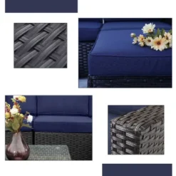 Captiva Designs 3pc Wicker Rattan Outdoor Furniture Set -Furniture GUEST 7c10c763 dd3a 4dd0 b2e4 4ab4bae07638