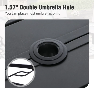 Captiva Designs 5pc Outdoor Patio Dining Set With Slat-top Table & Textilene Swivel Chairs 10 Captiva Designs 5pc Outdoor Patio Dining Set With Slat-top Table & Textilene Swivel Chairs - Image 8