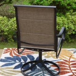 2pk Steel 360 Swivel Patio Padded Arm Chairs - Captiva Designs -Furniture GUEST 7de65974 92d6 4763 a76e ed1c86fbcc4c