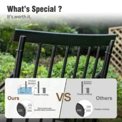 Captiva Designs 9pc Patio Dining Set With Slat-top Adjustable Steel Rectangle Table & Stylish Metal Arm Chairs -Furniture GUEST 7e1a410c 3d3a 4c63 b22e 411e5deac358 4