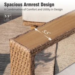 Captiva Designs Outdoor Patio Modular Furniture Sectional Wicker Sofa Set With 9.8 Inch Thick Cushions -Furniture GUEST 81cab7e9 1281 4ff0 8c02 284fc0fe37c1