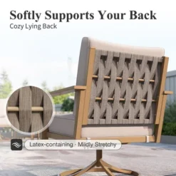 Captiva Designs 5PC Outdoor Patio Cross-Band Back Conversation Set With Thick Cushions For Deck, Garden, Or Poolside 17 Captiva Designs 5PC Outdoor Patio Cross-Band Back Conversation Set With Thick Cushions For Deck, Garden, Or Poolside -Furniture GUEST 829e6429 d056 42ba a160 cd3da9cb2991 1