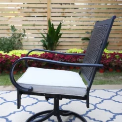 7pc Patio Dining Set With 360 Swivel Chairs With Cushions And 59"x35" Steel Table - Captiva Designs 32 7pc Patio Dining Set With 360 Swivel Chairs With Cushions And 59"x35" Steel Table - Captiva Designs -Furniture GUEST 836672d9 bd99 49fb b5bd 47ac1bf332bd 2