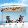 Captiva Designs 9 Ft X 12 Ft Premium Cantilever Patio Umbrella With 2-Tier Design -Furniture GUEST 83ee024a dc4d 4f91 8f39 635d6c311bd0