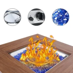 5pc Outdoor Set With Swivel Chairs & 34" Propane Fire Pit Table - Captiva Designs -Furniture GUEST 8436cc68 a462 4443 acab b13781c391e0