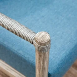 Captiva Designs Coastal 4pc Patio Steel And Rattan Fire Pit Set With Cushions -Furniture GUEST 853074d6 c68f 4d01 8c26 8606526c360c