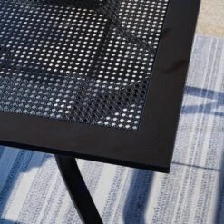 Captiva Designs 5pc Patio Dining Set With Square Umbrella Table With Mesh Top -Furniture GUEST 855c4ab1 e0aa 4c69 8403 f9f289a14d1f