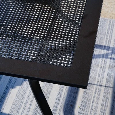 5pc Patio Dining Set With 360 Swivel Chairs & Square Net-Shaped Steel Tabletop - Captiva Designs 8 5pc Patio Dining Set With 360 Swivel Chairs & Square Net-Shaped Steel Tabletop - Captiva Designs - Image 6