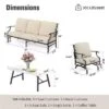 Captiva Designs 4pc Patio Outdoor Conversation Set With Rocking Grid-back Chairs For Garden, Poolside, Backyard 2 Captiva Designs 4pc Patio Outdoor Conversation Set With Rocking Grid-back Chairs For Garden, Poolside, Backyard -Furniture GUEST 85fbdf77 4aa2 43dd 841e cc9931691b5d