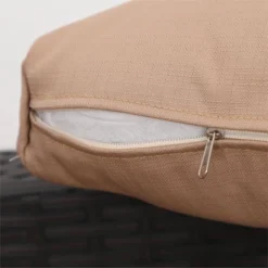 3pc Steel & Wicker Outdoor Conversation Set With Square Coffee Table & Cushions - Captiva Designs -Furniture GUEST 87a664b1 b91e 485e 804c 44fc3118b719