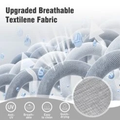 Captiva Designs 6pc Patio Slat-top Square Steel Dining Table & Sling Swivel Chairs & Navy Blue Umbrella -Furniture GUEST 88145a85 c63d 4ce4 aa2e f3c1ee97fb13 4