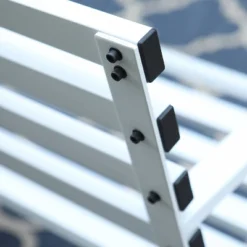 Outdoor Single Seat Steel Patio Chair - White - Captiva Designs -Furniture GUEST 895a15fc 7f65 433f aed9 4a58b3a0a36a