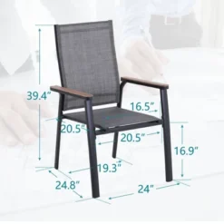 3pc Patio Dining Set With Small Round Table & Lightweight Sling Chairs - Captiva Designs -Furniture GUEST 8b1f07bb 34f8 41c0 9226 68518e5209ff