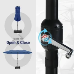 Captiva Designs 9'x15' Rectangular Outdoor Market Umbrella With Crank Handle -Furniture GUEST 8b9e59fa e464 48f9 92f6 76c26fb007e6