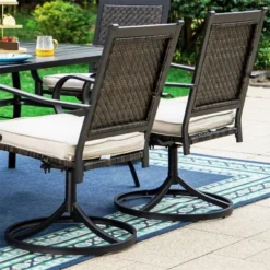 9pc Outdoor Dining Set With Extendable Table & Rattan Wicker Chairs With Cushions - Captiva Designs 19 9pc Outdoor Dining Set With Extendable Table & Rattan Wicker Chairs With Cushions - Captiva Designs -Furniture GUEST 8bb30448 b352 4e9d 8d80 697b86db1306 1