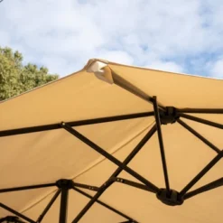 8pc Outdoor Dining Set With Metal Slat Top Table & Wrought Iron Chairs - Black/Beige - Captiva Designs -Furniture GUEST 8bcd1443 d8be 4218 889b 1bdb210baabc 1