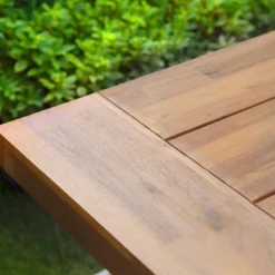 6pc Patio Dining Set With Acacia Wood Table & Bench And 4 PE Rattan Chairs - Captiva Designs -Furniture GUEST 8dbf7ab6 1f1c 4a0a 97d9 450c6211a488