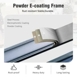 Captiva Designs 7pc Slatted Top Rectangle Metal Bar Table With X-Shaped Cross Bracket & Sling Swivel Bar Stools -Furniture GUEST 8dce4f45 f24d 4220 963f c5940b5d4898 1