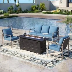 Captiva Designs 4pc Outdoor Wicker Patio Fire Pit Set With Armchairs For Poolside, Backyard 25 Captiva Designs 4pc Outdoor Wicker Patio Fire Pit Set With Armchairs For Poolside, Backyard -Furniture GUEST 8e034692 ccc9 41fc 9459 d2bbc88bc5e3