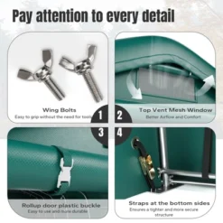 Captiva Designs 11 Ft. X 24 Ft. X 8.4 Ft. Heavy-Duty Portable Garage & Agricultural Shed With Galvanized Frame, Removable Doors And Walls -Furniture GUEST 8f587874 b3a0 4c2b b49c cf3b78f68002