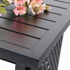 Captiva Designs 3pc Patio Bistro Set With Square Umbrella Table -Furniture GUEST 8f7a3a17 2812 4fad 8ac9 a0a6c966f67b 1