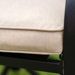 Captiva Designs 9pc Patio Slat-top Adjustable Steel Rectangle Dining Table & Black Metal Chairs -Furniture GUEST 92c40229 0066 4667 b160 a3e00ee58f78