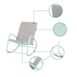 Outdoor Rocking Chair - Green - Captiva Designs