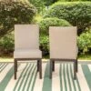 2pk Outdoor Dining Chairs With Metal Frame - Captiva Designs: Rust-Resistant, E-Coated, Polyester Cushions -Furniture GUEST 93af160c 8283 4b94 83fa e8ae5ae83b1a