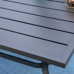 Outdoor Rectangle Steel Dining Table - Black - Captiva Designs -Furniture GUEST 9554187b 9b89 4a27 ab85 6608b39363f8 6