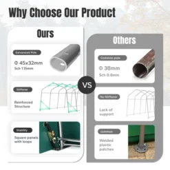 Captiva Designs 11 Ft. X 24 Ft. X 8.4 Ft. Heavy-Duty Portable Garage & Agricultural Shed With Galvanized Frame, Removable Doors And Walls -Furniture GUEST 95bea3ee f7b7 41c1 933e 677815d3769b