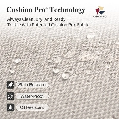 Captiva Designs 5PC Outdoor Patio Cross-Band Back Conversation Set With Thick Cushions For Deck, Garden, Or Poolside 10 Captiva Designs 5PC Outdoor Patio Cross-Band Back Conversation Set With Thick Cushions For Deck, Garden, Or Poolside - Image 8