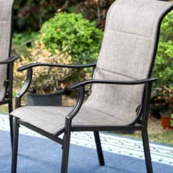 2pk Steel Patio Padded Sling Arm Chairs - Captiva Designs -Furniture GUEST 9678a7d6 04a1 4c7f 9c68 0252df2fb7b8 3