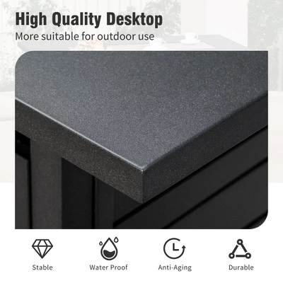 Captiva Designs 4pc Outdoor Wicker Patio Fire Pit Set With Armchairs For Poolside, Backyard 7 Captiva Designs 4pc Outdoor Wicker Patio Fire Pit Set With Armchairs For Poolside, Backyard - Image 5