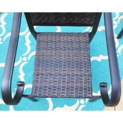 7pc Patio Dining Set With Table & Wicker Rattan Chairs - Captiva Designs -Furniture GUEST 984d19e8 a57d 47a3 a8c2 af9b366dd6e5 2