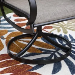 Patio Set With Steel Table With 1.57" Umbrella Hole & Steel 360 Swivel Padded Arm Chairs - Captiva Designs -Furniture GUEST 99a66b23 0584 4416 8837 899562662c17