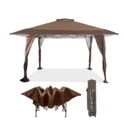 Captiva Designs 13’ X 13’ Pop-Up Canopy Tent - Instant Folding Shelter For Large Outdoor Sun Protection
