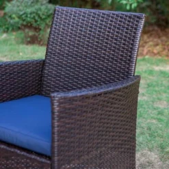 5pc Patio Set With Wicker Chairs & 28" Propane Gas Fire Pit Table - Captiva Designs -Furniture GUEST a212967d ba91 4010 ac14 05d6d244c99c