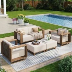 Captiva Designs Outdoor Patio Furniture Sectional Wicker Sofa Conversation Set With 9.8 Inch Thick Cushions -Furniture GUEST a22baa6f fb83 4654 b71d 59ad3af2b5c6