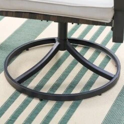 5pc Patio Dining Set With 360 Swivel Chairs With Cushions And Round Steel & Faux Wood Tabletop - Captiva Designs -Furniture GUEST a267cd9b 7fb9 418b 8a8f c78091651872