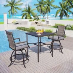 Captiva Designs 3pc Outdoor Patio Metal Bar Height Table & Bar Swivel Chair With Cushion And Armrest 33 Captiva Designs 3pc Outdoor Patio Metal Bar Height Table & Bar Swivel Chair With Cushion And Armrest -Furniture GUEST a30ff79d a5af 4987 8baf 83d589ba16bc