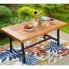 Outdoor Acacia Wood Rectangle Dining Table With Steel Frame - Captiva Designs -Furniture GUEST a3d4772e 1378 42b2 a9d5 cb6ebb9824eb