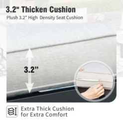 Captiva Designs Outdoor Off-white Conversation Set With Sectional Sofa & Coffee Table & Removable Cushion -Furniture GUEST a580b7ea 8e49 4732 9411 101ac2e7085c